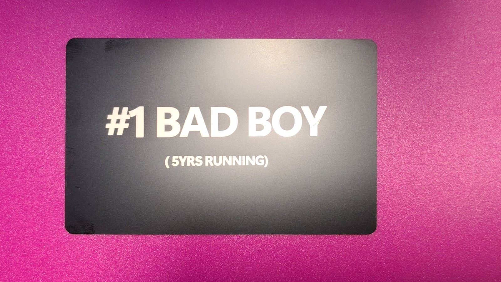 #1 Bad boy Metal Card Gag Gift