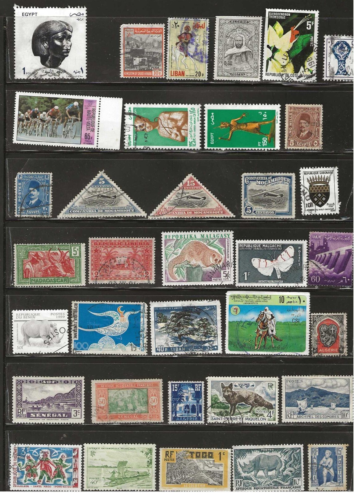 AFRICA   MIX x 33 USED ALL DIFFERENT   LOT P