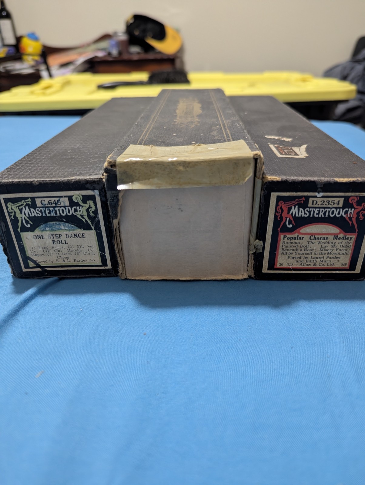 Vintage pianola rolls set of x3 lot includes medley words x2