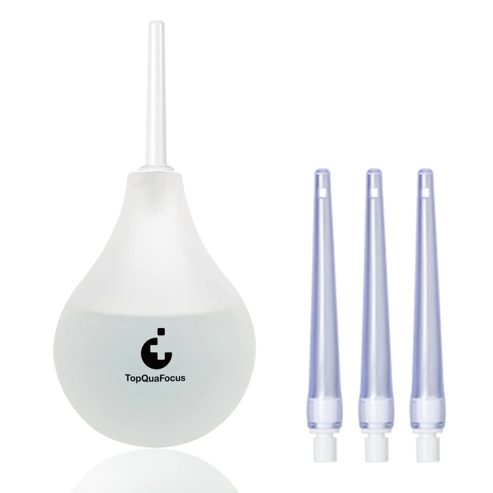 TopQuaFocus 8oz Enema Kit - Anal and 224ml (5 Piece Set) - Clear, Clear 