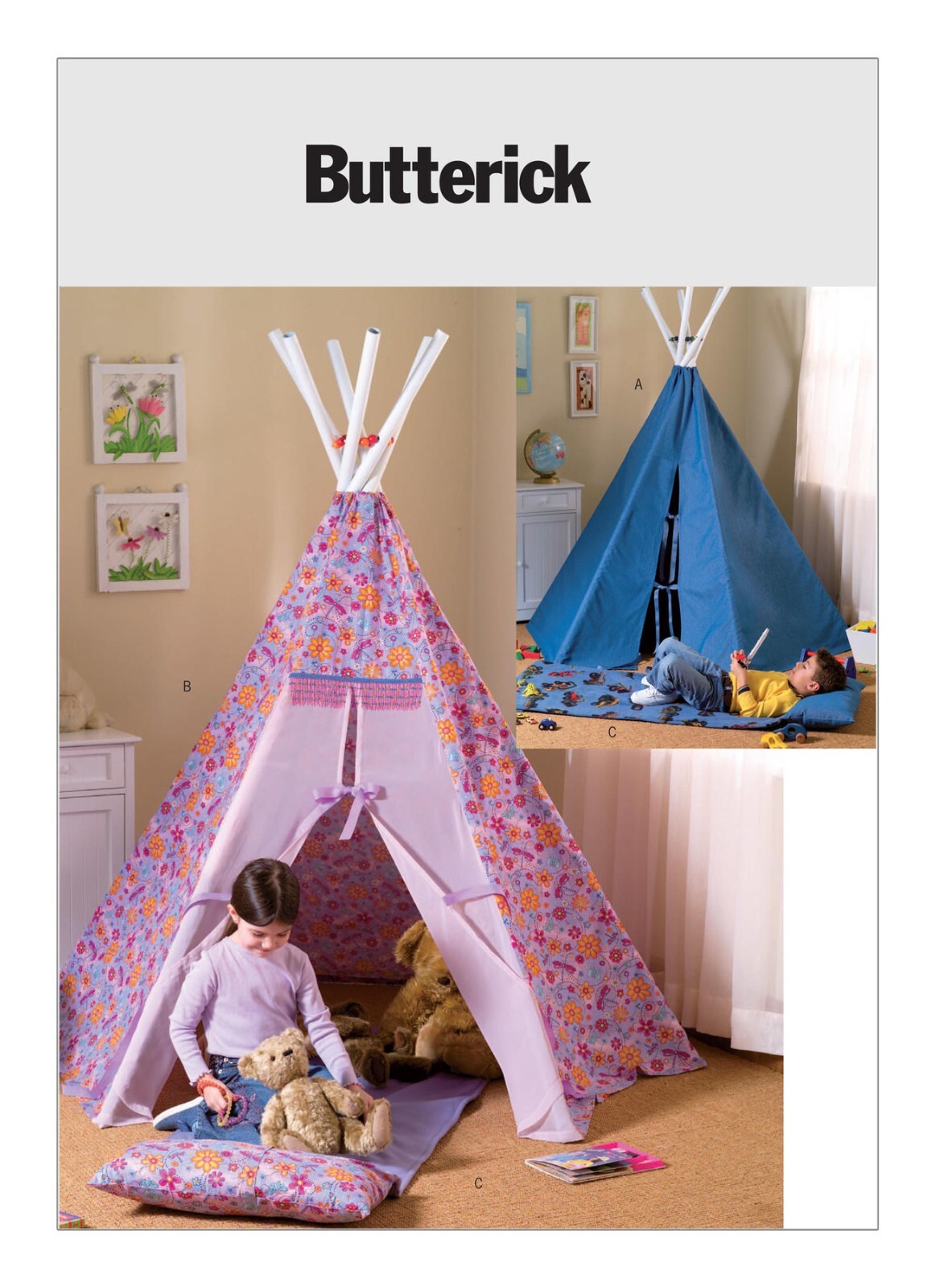 Butterick B4251 Child's Indoor Teepee &  Mat Sewing Pattern