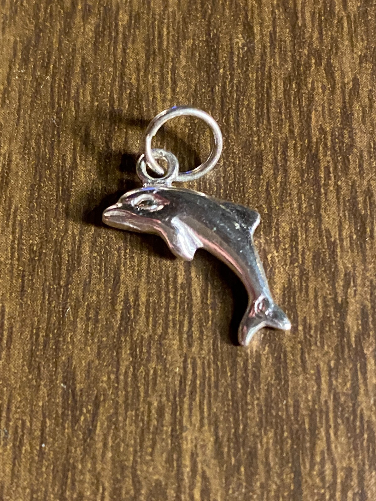 Vintage Sterling Silver 925 3D Dolphin Charm Pendant 5/8"
