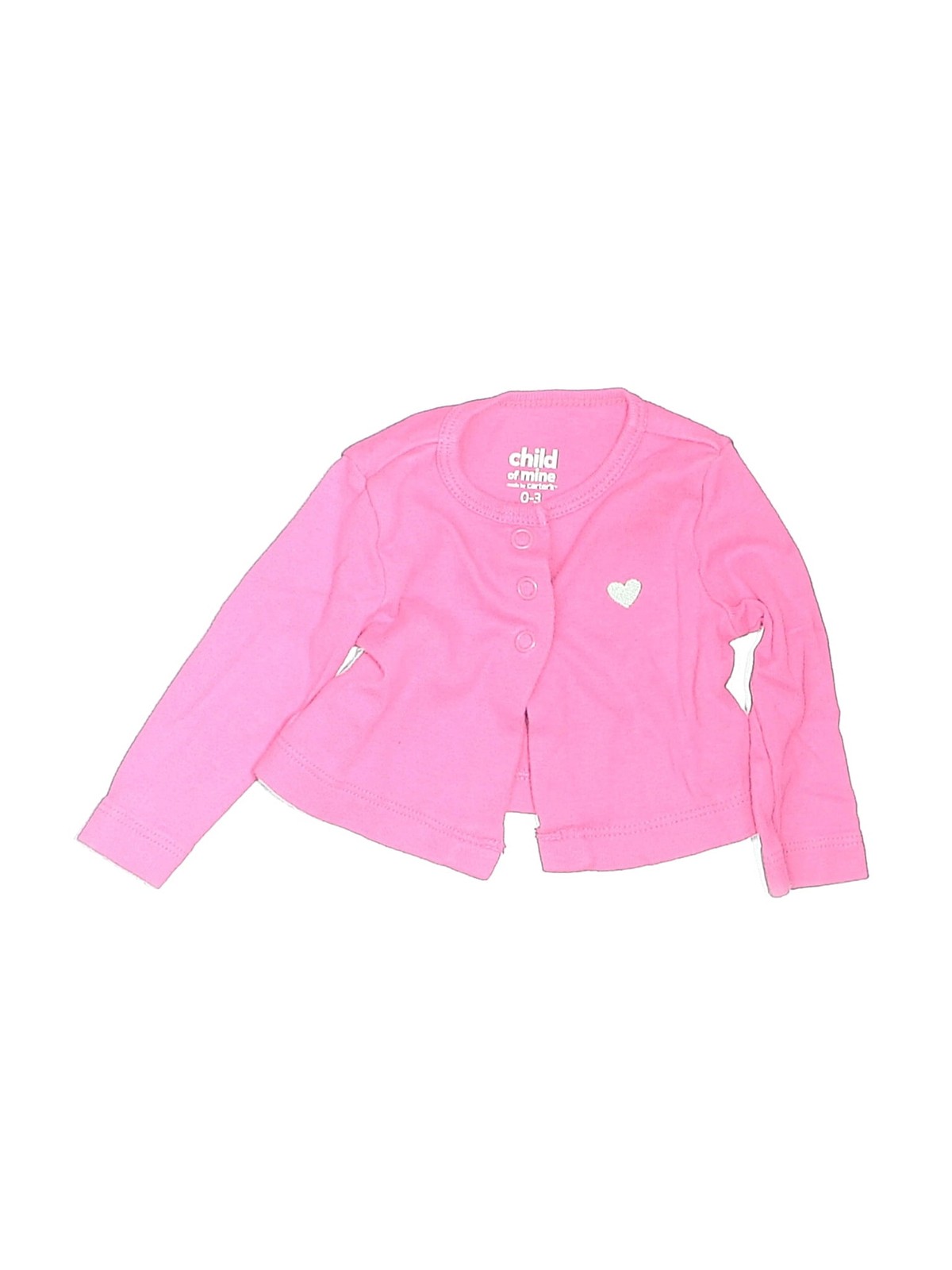 Child of Mine by Carter's Girls Pink Cardigan 0-3 Months