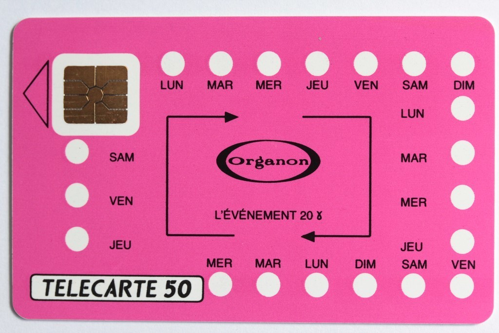 Organon 1990 France Privée smart phone card (54577)