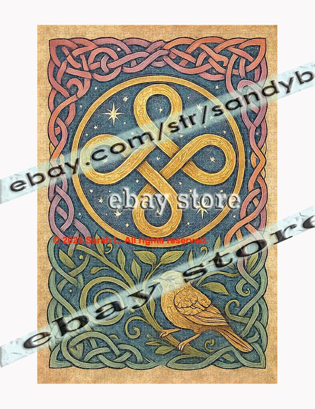 1000 piece jigsaw puzzle Mystical Knot Bird folk spiritual