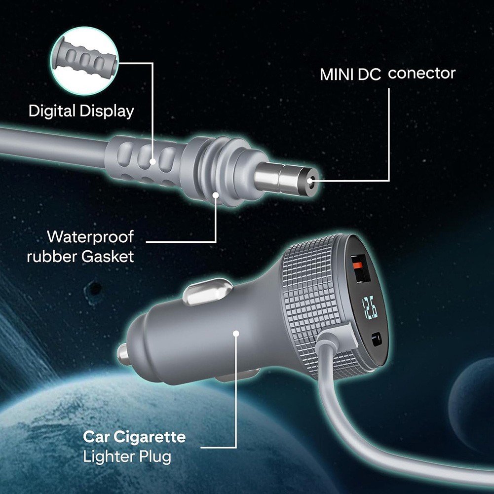 Car DC Power Cable Waterproof Compatible with For Starlink 2m 5m 10m PVC