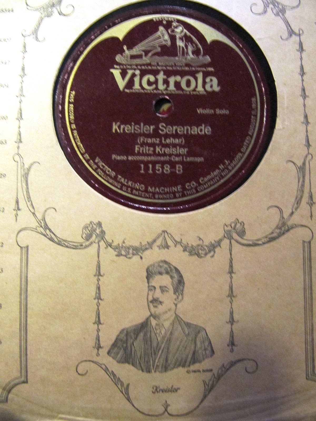 1926 LEHAR Dedicated to FRITZ KREISLER Violin Serenade/ Frasquita VICTOR 1158