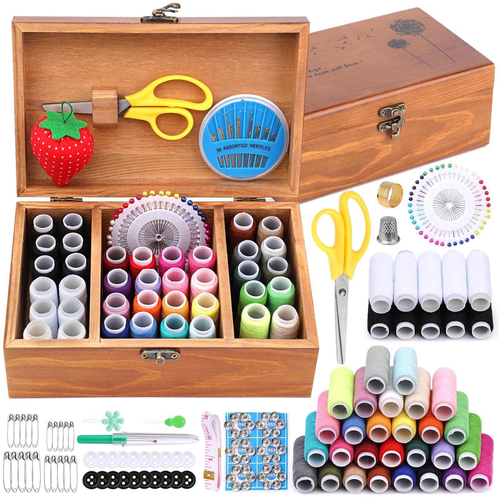 Basic Sewing Kit 196 Pcs Sewing Accessories and Supplies Sewing Repair Kits H...