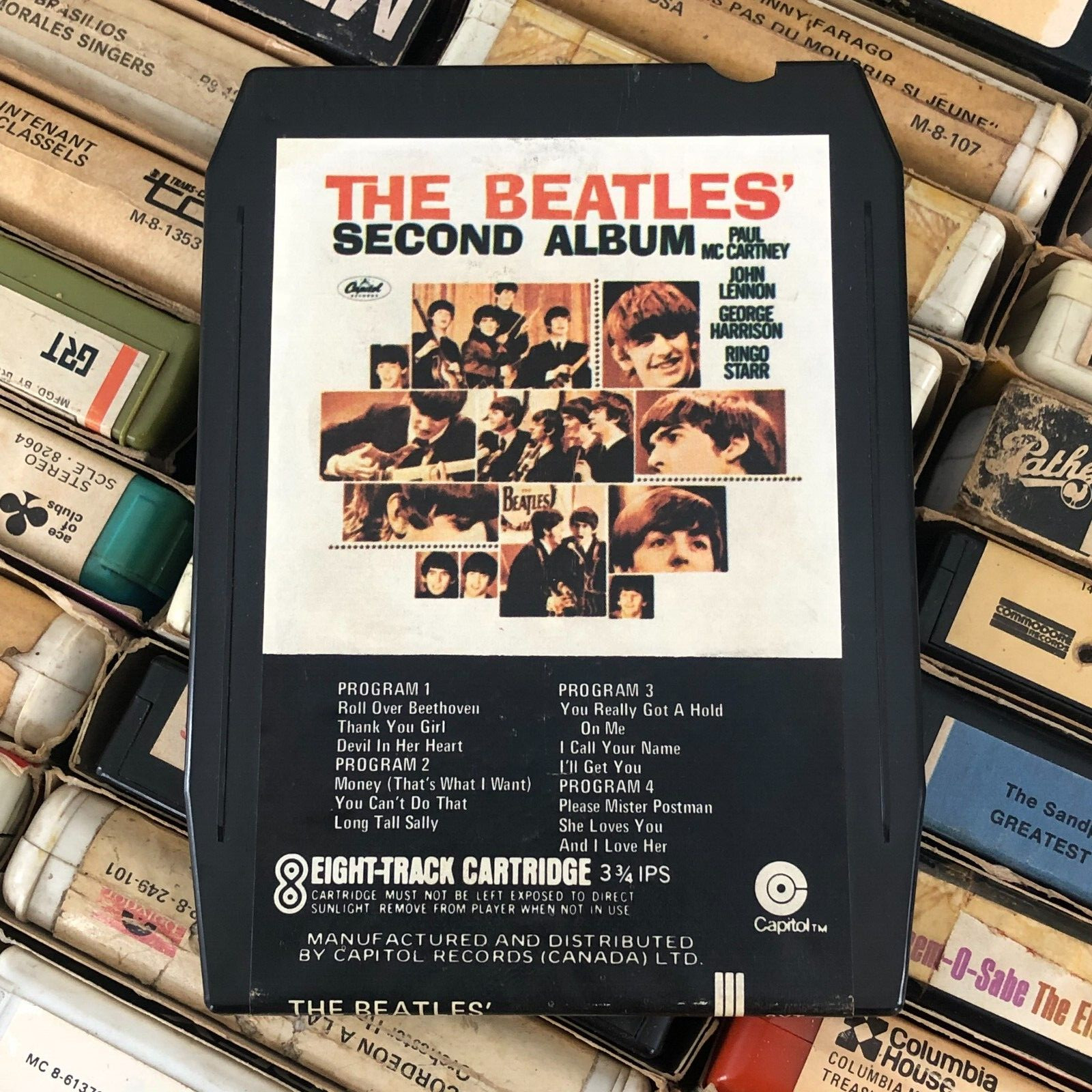 The Beatles : Second Album, 8 Track Tape CANADA Lear Jet Stereo 8