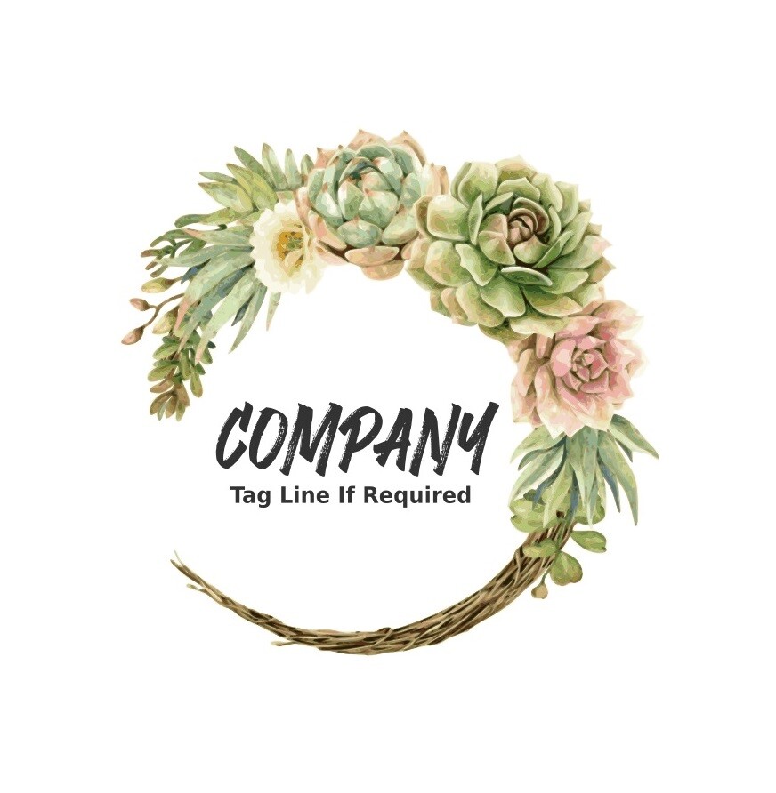 Premade Business Floral Logo Template Design for Flowers Shop Photography 