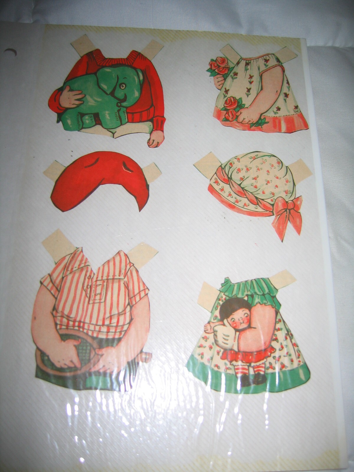 Vintage Original 1920's Dolly Dingle outfits Cut Out Paper Dolls
