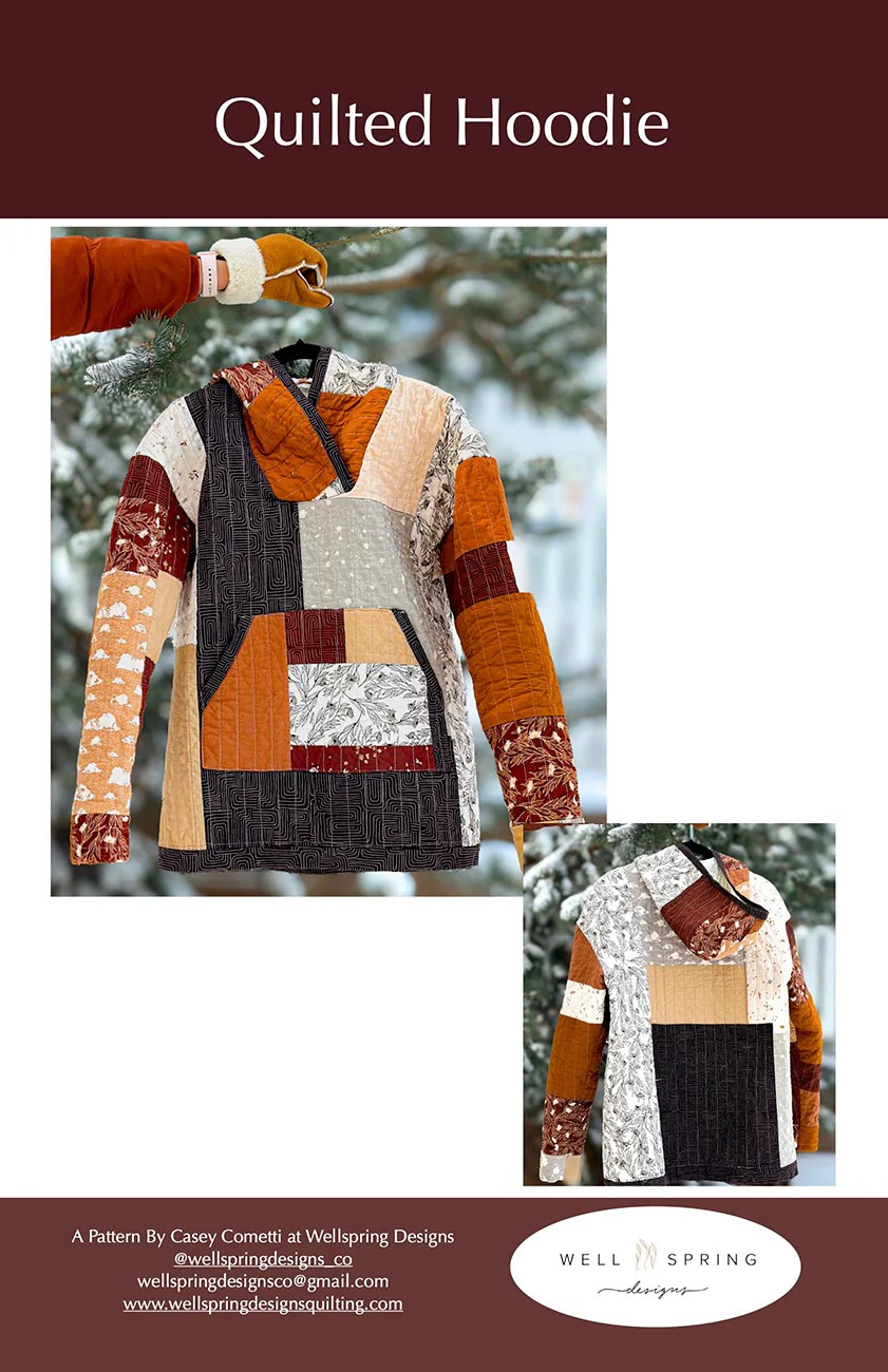 Quilted Hoodie Pattern XS-XXXL