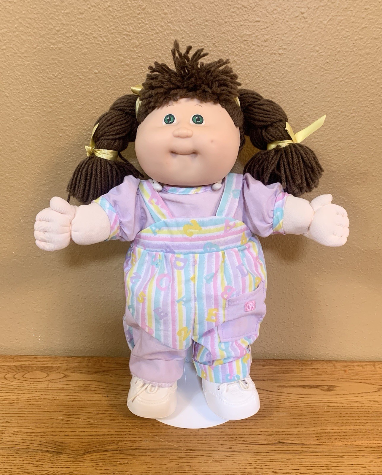 Vintage Cabbage Patch Kids Toddler Doll In HTF ABC Romper Outfit