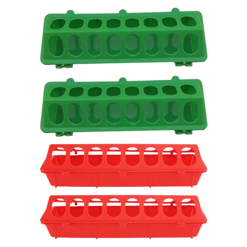 4 Pcs Plastic Bird Feeders Multi Function Chicken Chick Feeding Trough