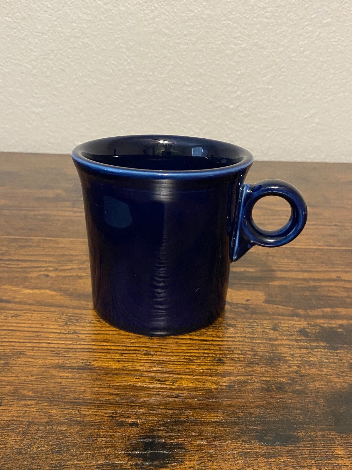 VTG Deep Blue FIESTAWARE Classic Ring Handle Mug By Homer Laughlin 3.5"H