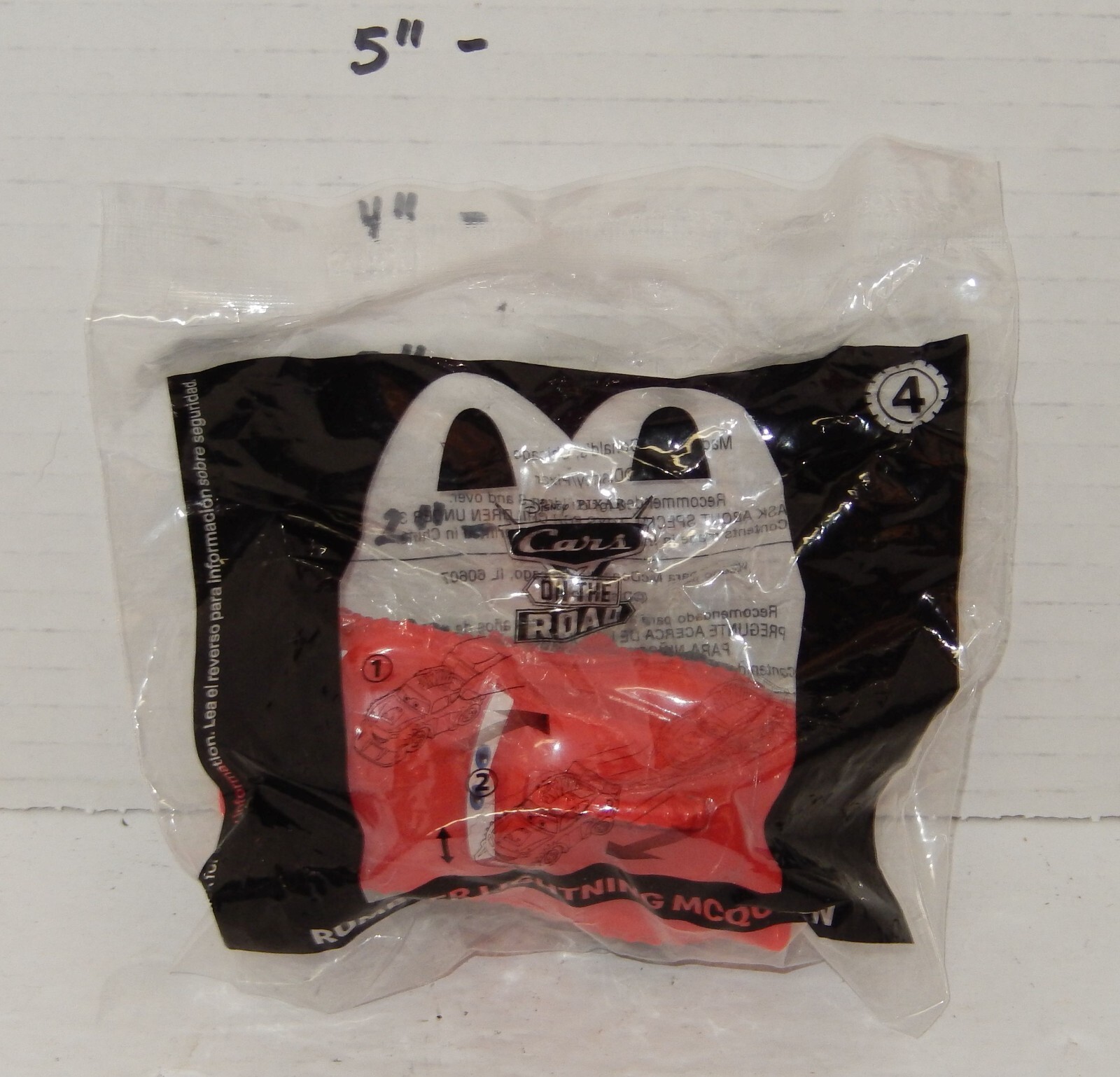 2022 Mcdonalds Happy Meal Toy Disney Cars On the Road #4 Lightning McQueen MIP