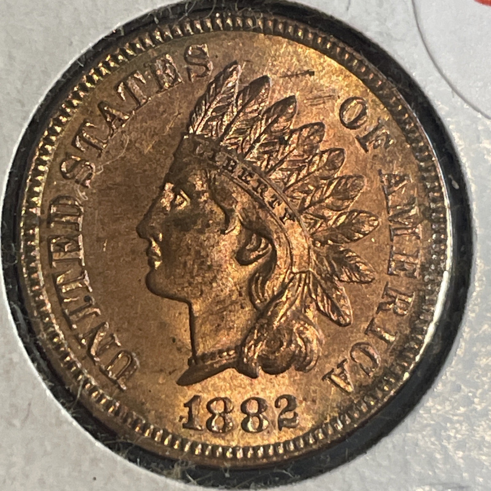 1882 Indian Head Penny, Red, STUNNER, Solid Gem BU++