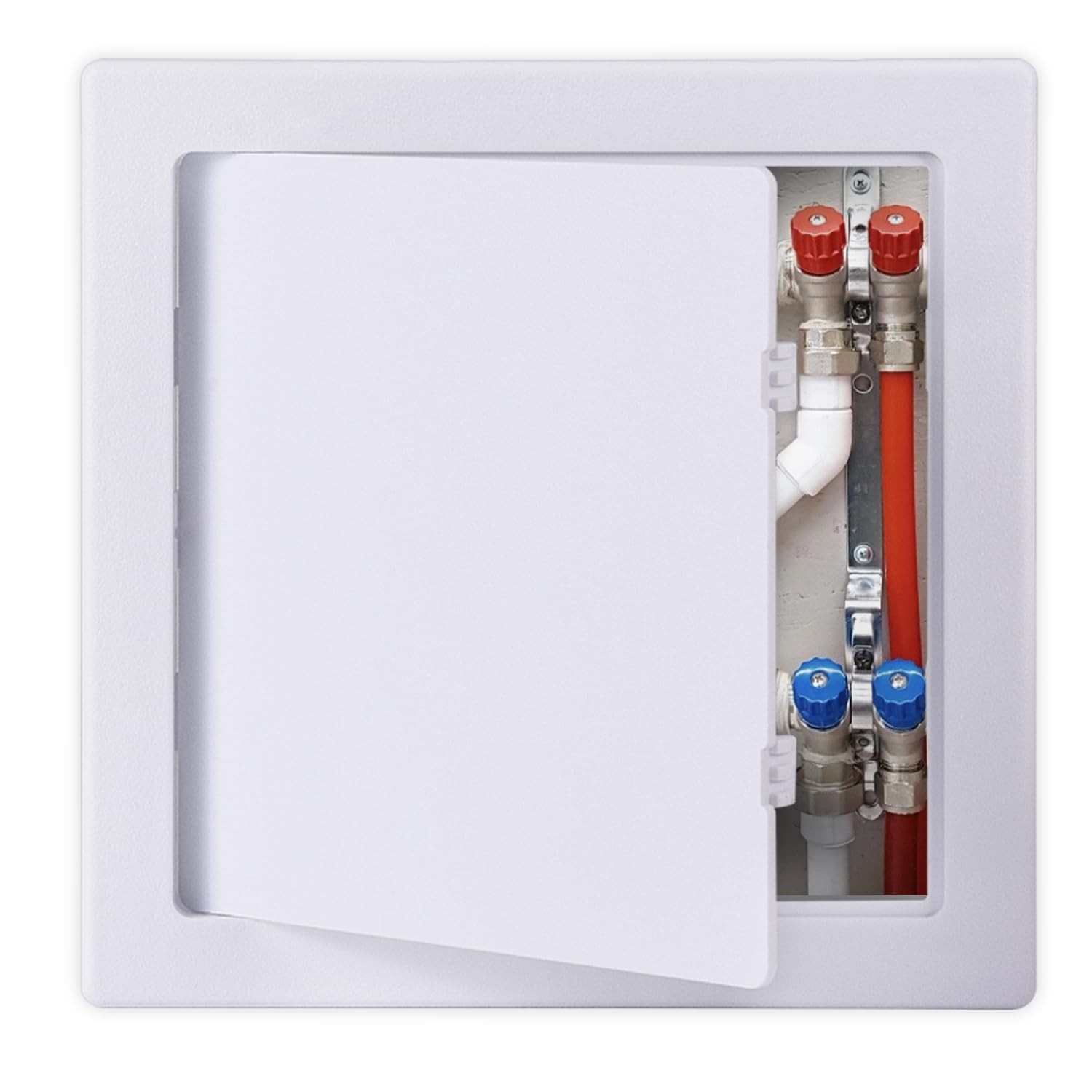 8 x 8 Inch Plastic Access Panel Drywall Ceiling Reinforced Wall Door White