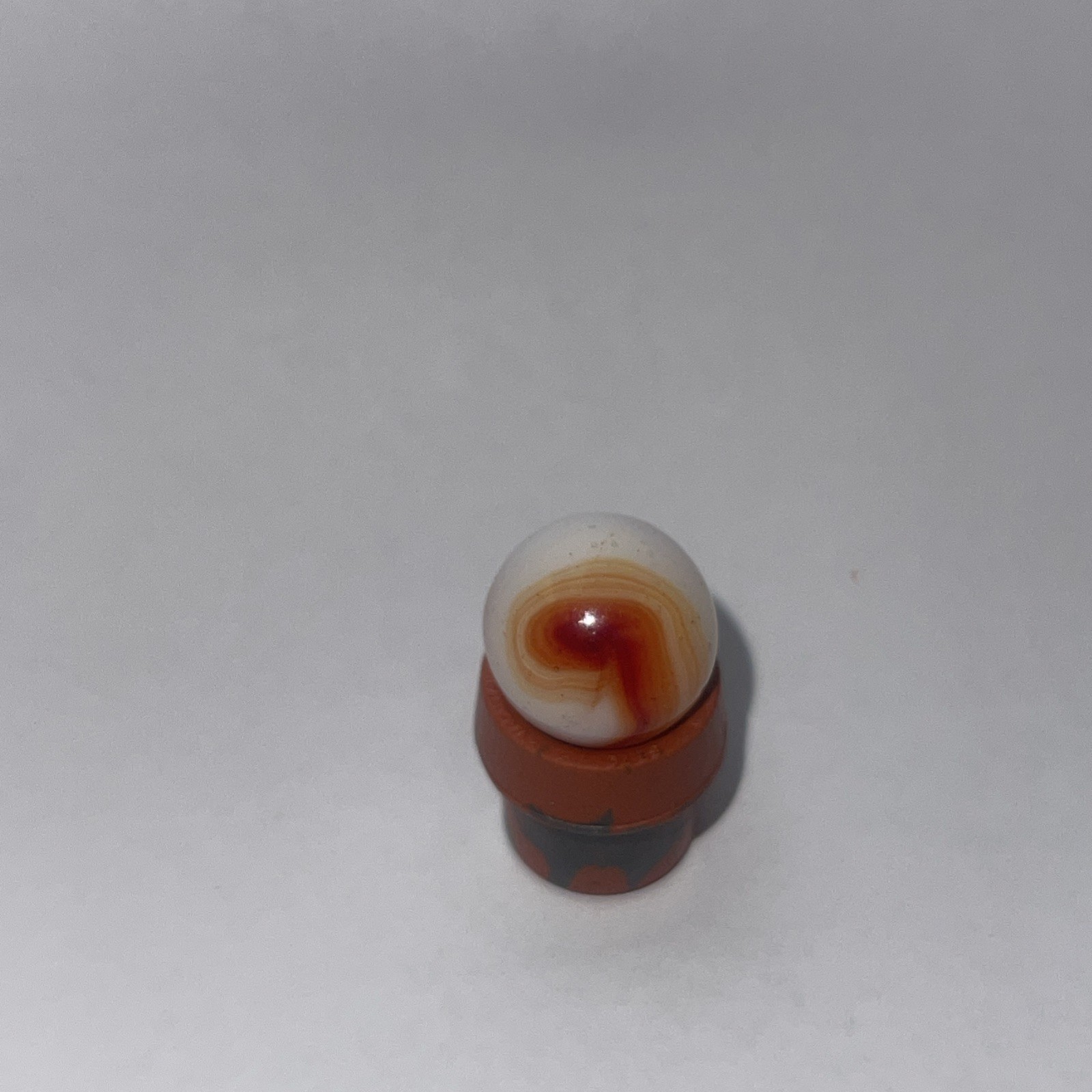 Peltier Glass Marble Co. Ketchup and Mustard Marble 1.0 Rare size