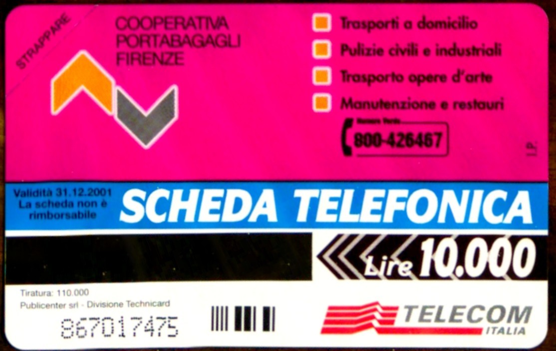 G 1037 C&C 3123 New Phone Card Luggage Variant OCR Shifted To The Right