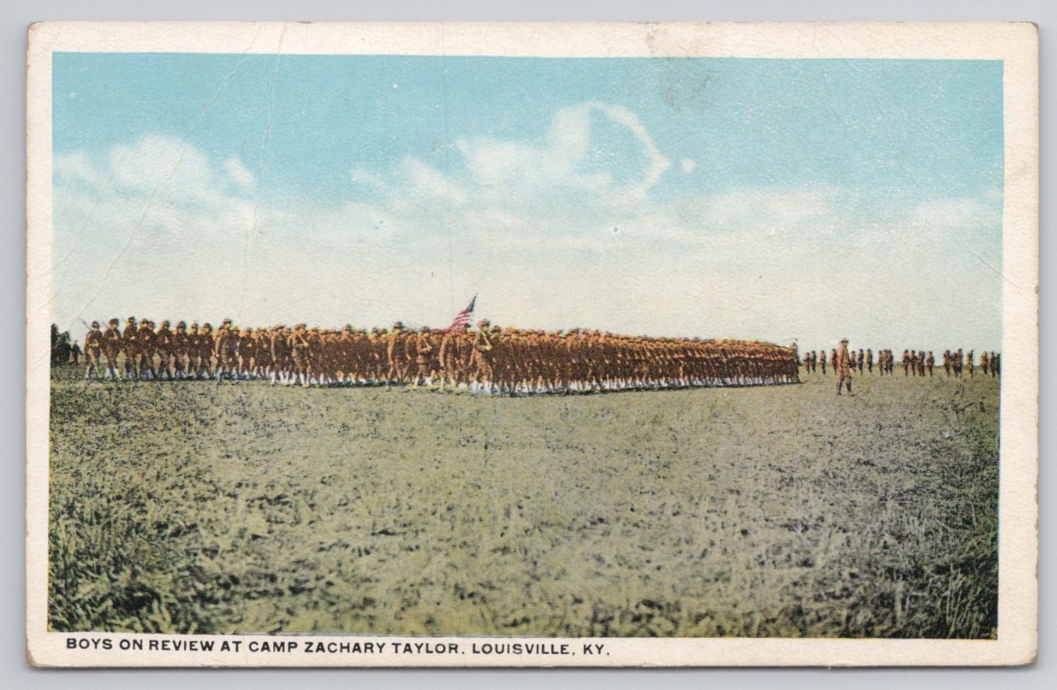 WWI Camp Zachary Taylor Louisville KY Army YMCA Postcard Boys on Review