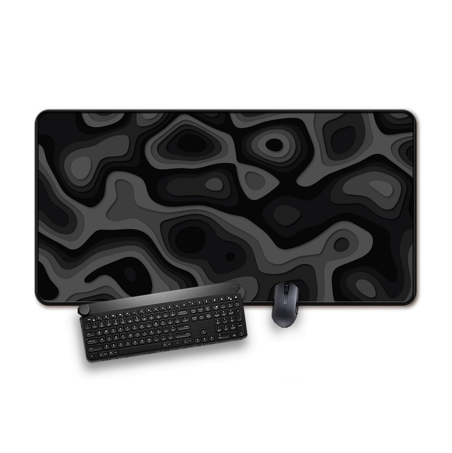 Large Gaming Mouse & Desk Pad with Abstract Pattern, Extended Size Desk Mat, ...