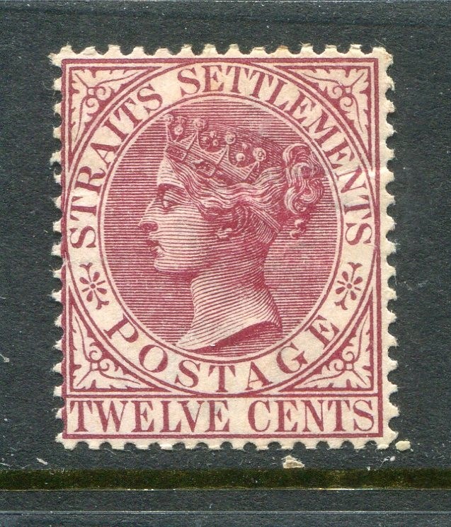 Straits Settlements #52 Victoria 12 C. [Mint Hinged]