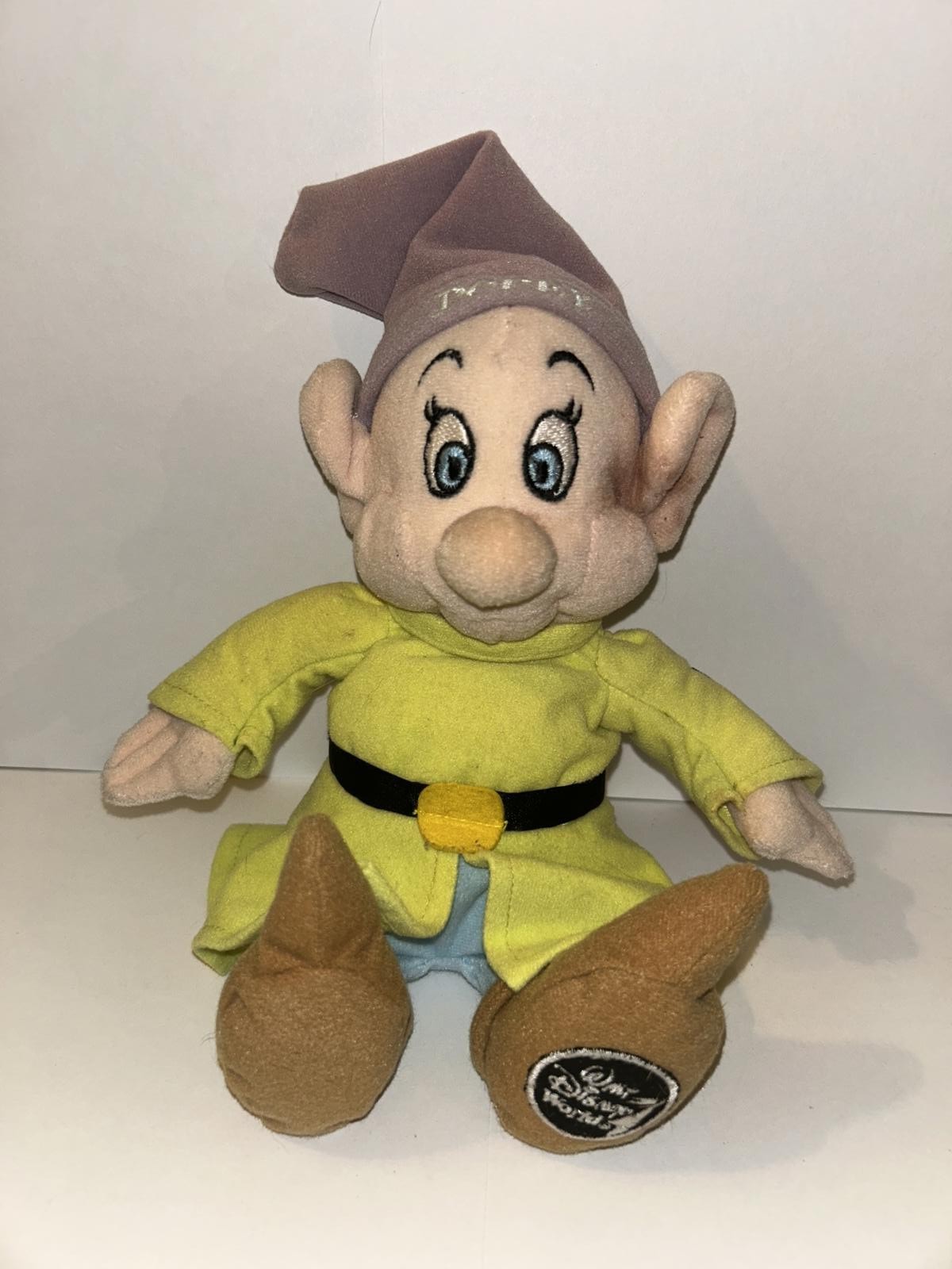 Vintage 90's Disney World Dopey Plush Bean Bag Doll