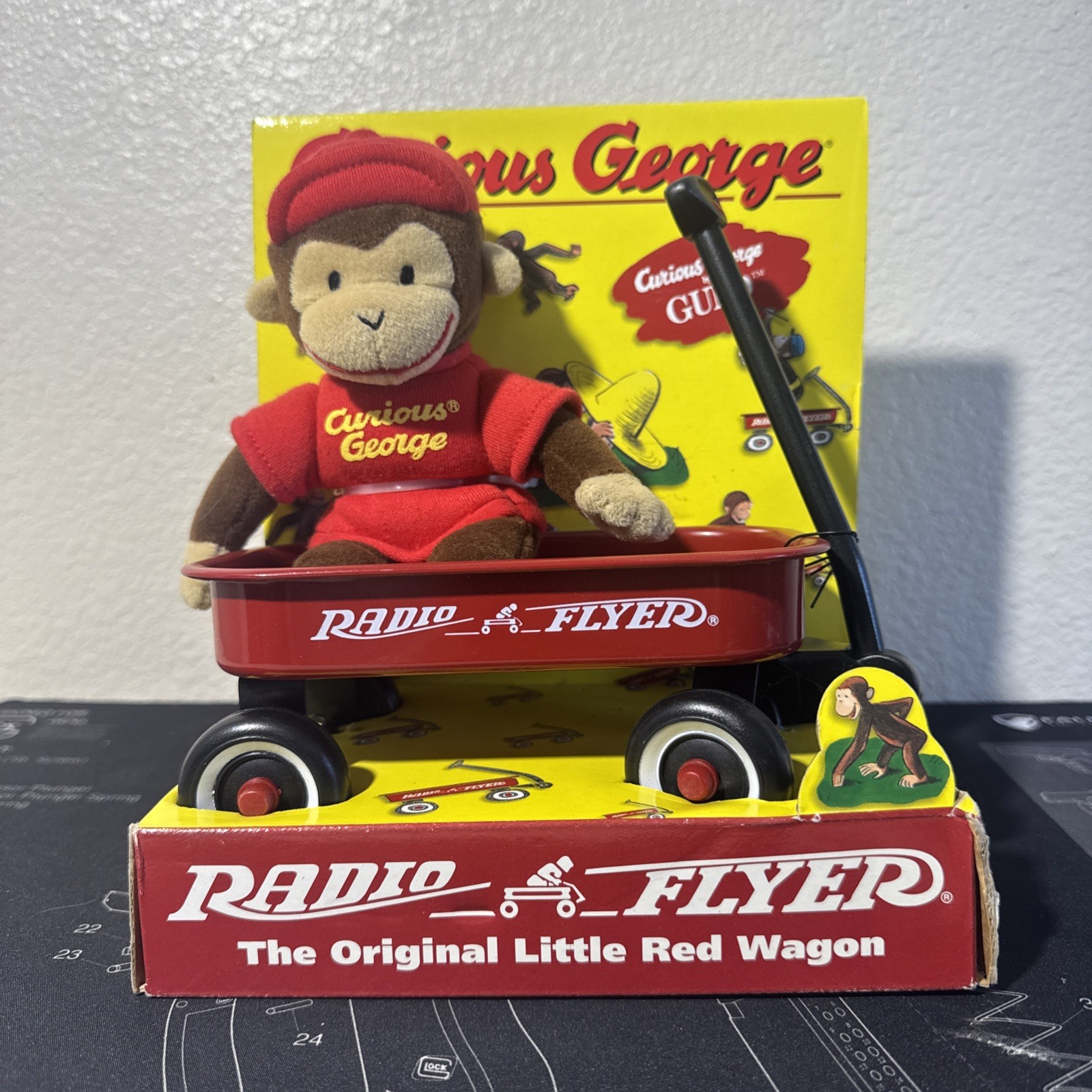 NEW 1998 Curious George & Radio Flyer Wagon GUND NIB Model 901CG