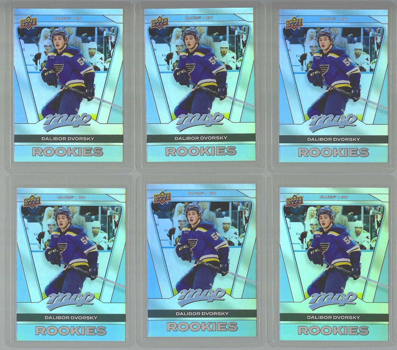2025-26 UD MVP SILVER COLLECTION #246 DALIBOR DVORSKY RC SPS x6 STL BLUES
