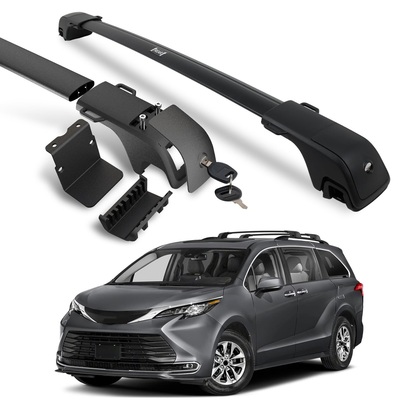 Fits Toyota Sienna 2021-2026, Upgrade 260 LBS Lockable Roof Racks Cross Bars,...