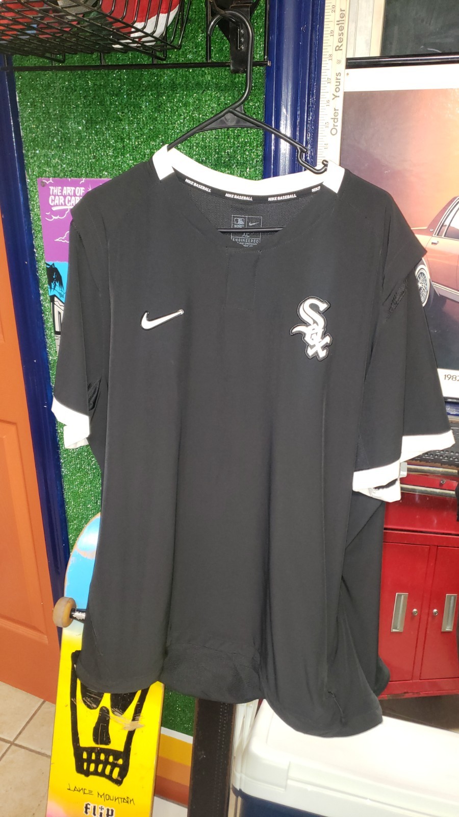 NIKE CHICAGO WHITESOX PULL OVER BATTING PRACTICE WIND BREAKER POCKETS JACKET XL