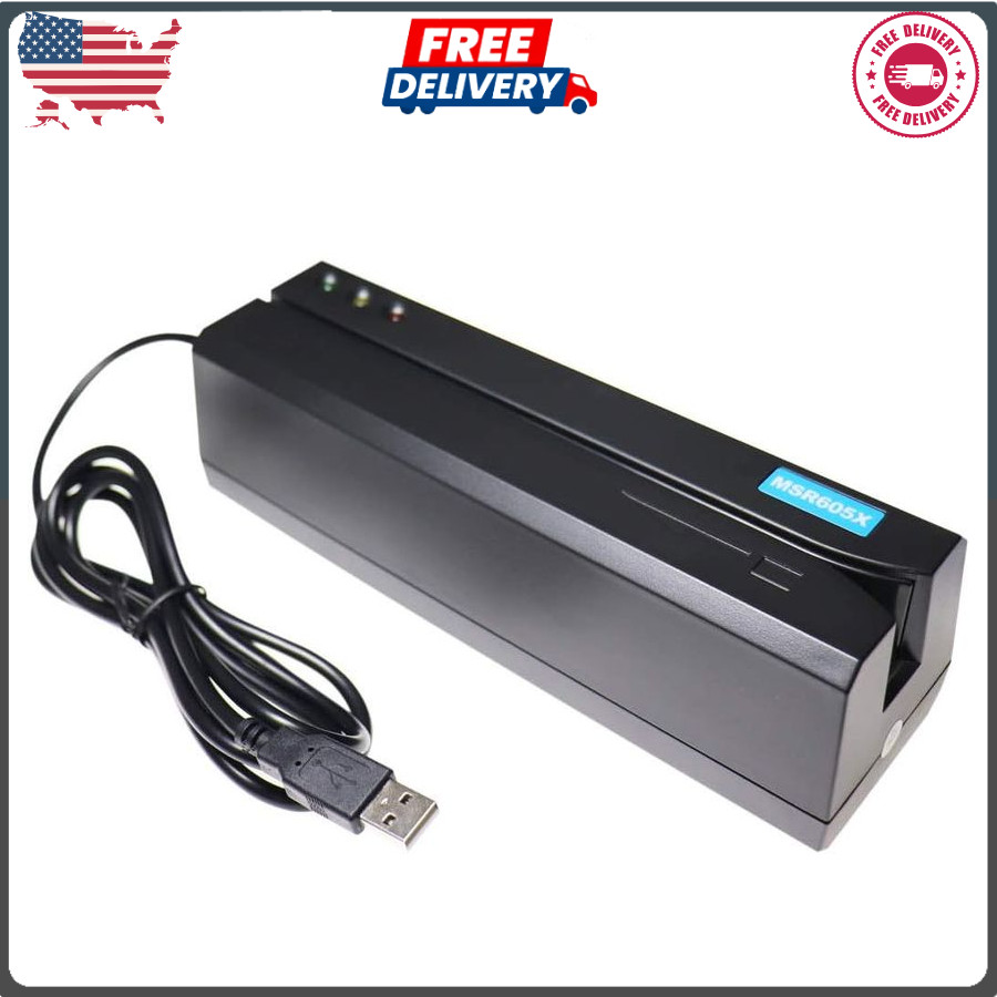 MSR605X USB Card Reader Writer Mag Swipe 3-Track Compatible W/ MSR206 MSR605 MSR