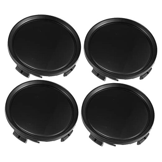  4pcs Universal 74mm Dia 4 Clips Wheel Tyre Center Hub Caps Cover Hubcap Black