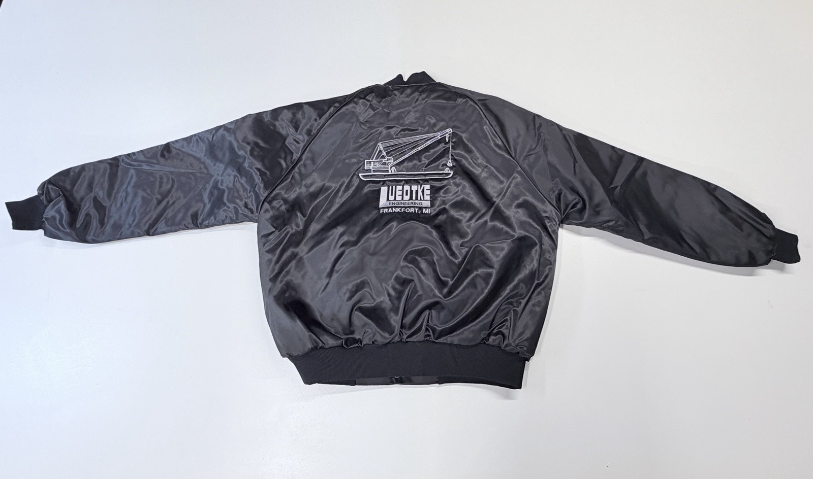 RARE LUEDTKE Barge Company Frankfort MI Vintage embroidered jacket XL