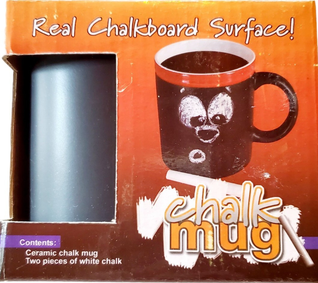 Chalk Board Mug Cup Ceramic Customizable Drinkware