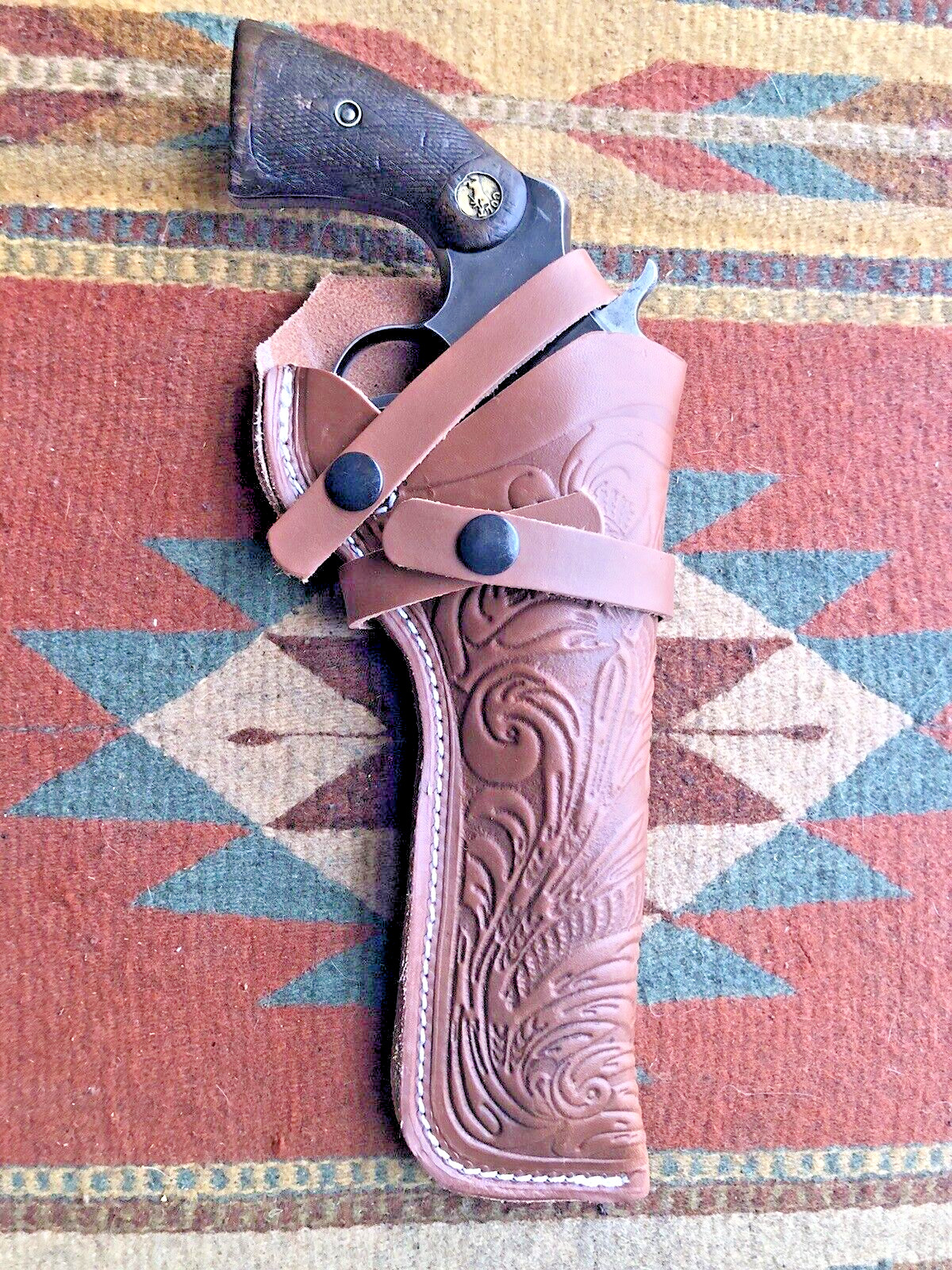 Field Holster Floral FITS S&W 10 19 66 Taurus 66 Colt Trooper MK III O Police 6”