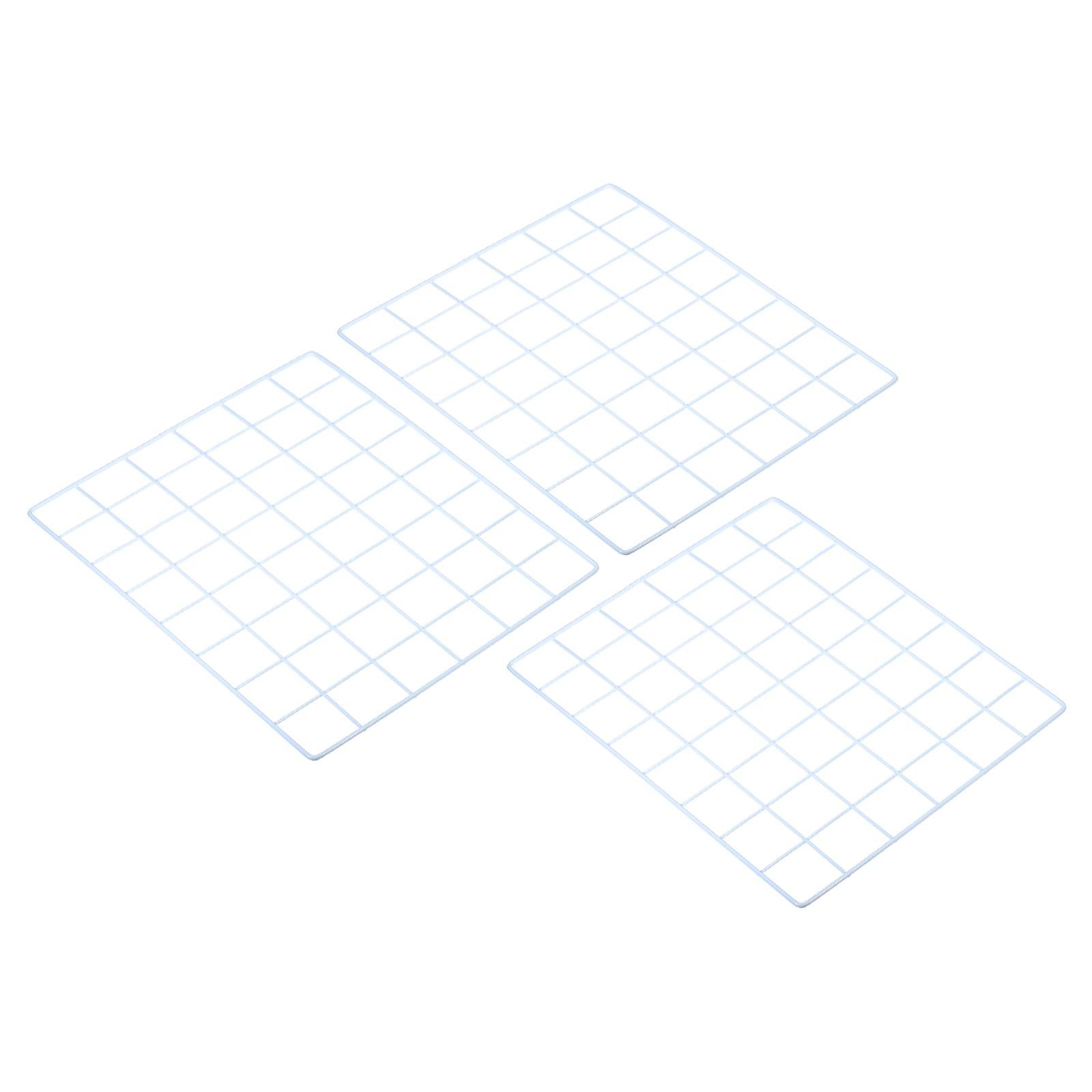 16"x12" Wire Grid Panel, 3pcs for Home Office, White
