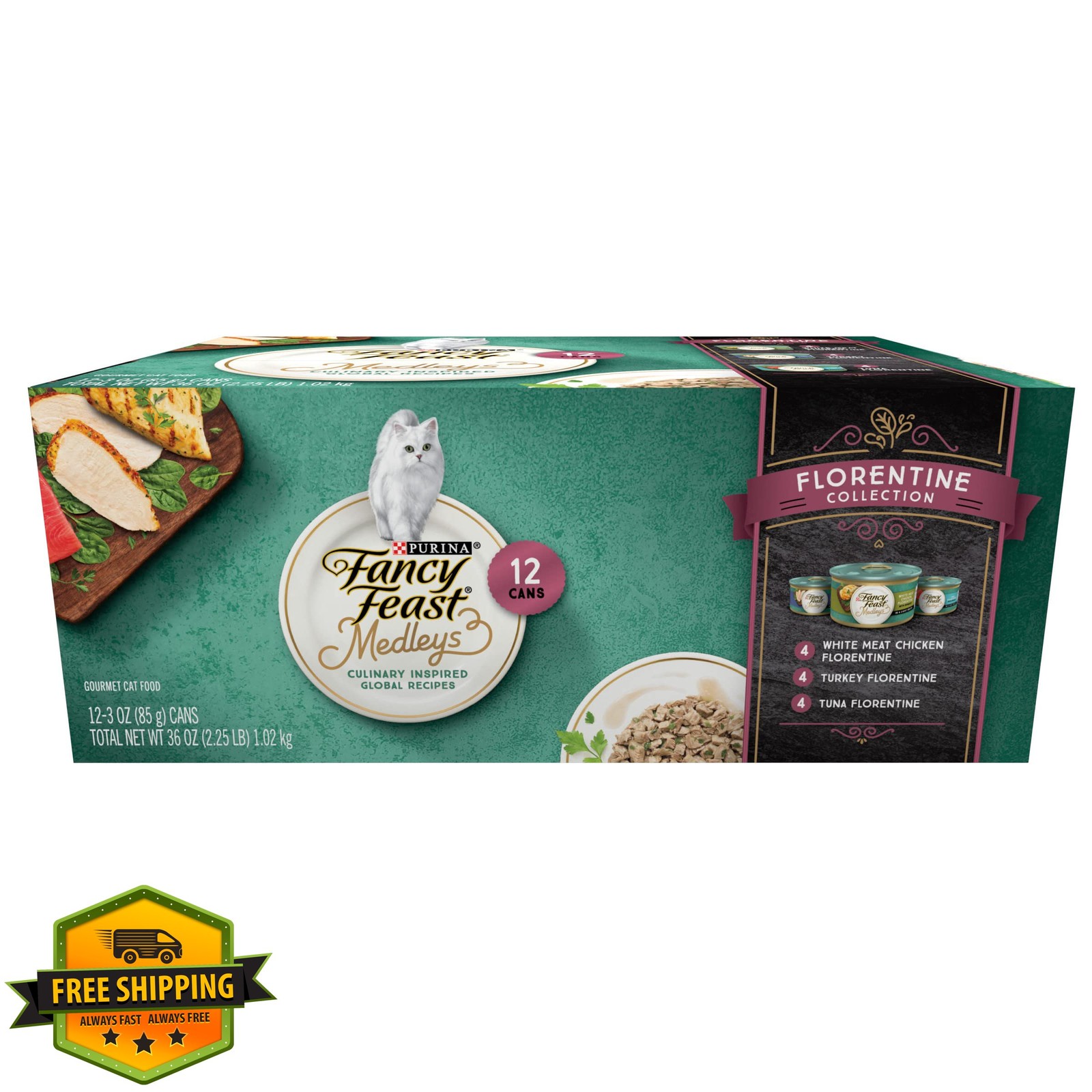 Purina Fancy Feast Medleys Florentine Wet Cat Food 3oz 24pk