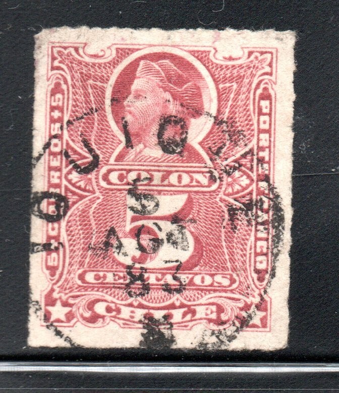 CHILE,  COLON , MATASELLOS IQUIQUE, 1883, GUERRA DEL PACIFICO ,  (GDP-09)