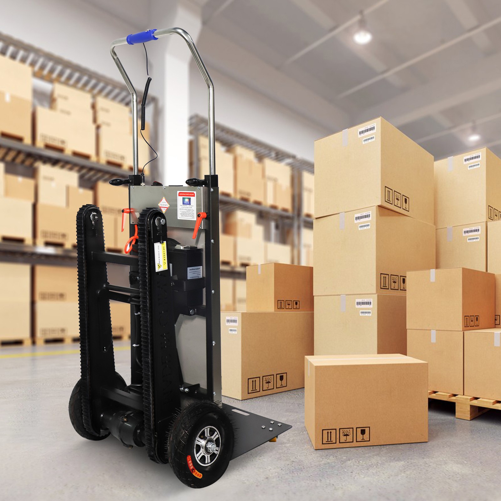 Electric Stair Climbing Hand Trucks Dolly Cart Moving 661lb Capacity Heavy Duty