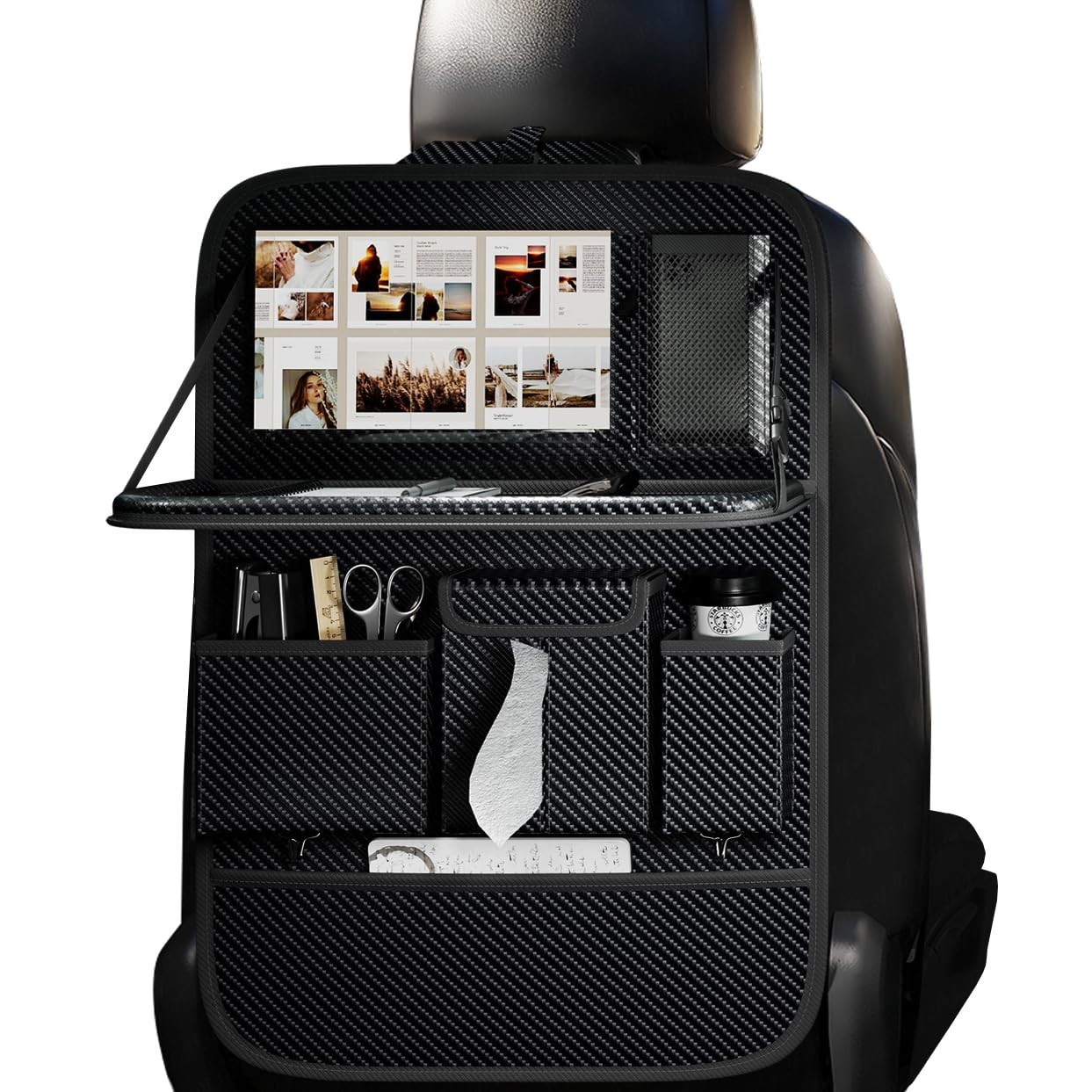 Car Seat Organizers,Multi-functional Back Seat Protectors, Storage Pouches, a...