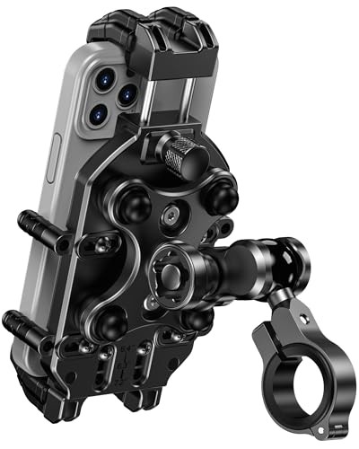 Anti-Theft Motorcycle Phone Mount Holder with Vibration Dampener & Secure 