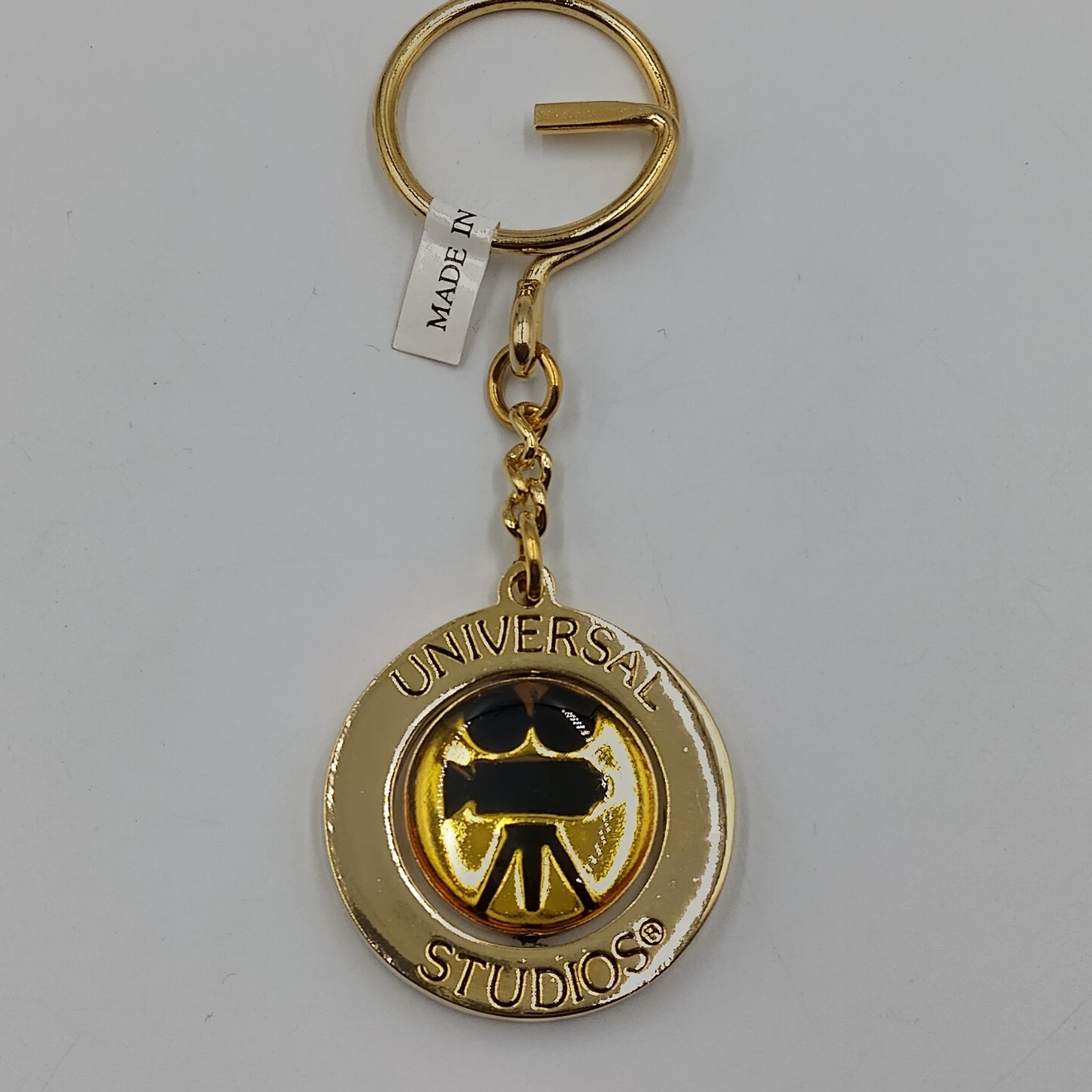 Universal Studios Florida Golden Key Ring with Enamaled Film Reel Spining Center