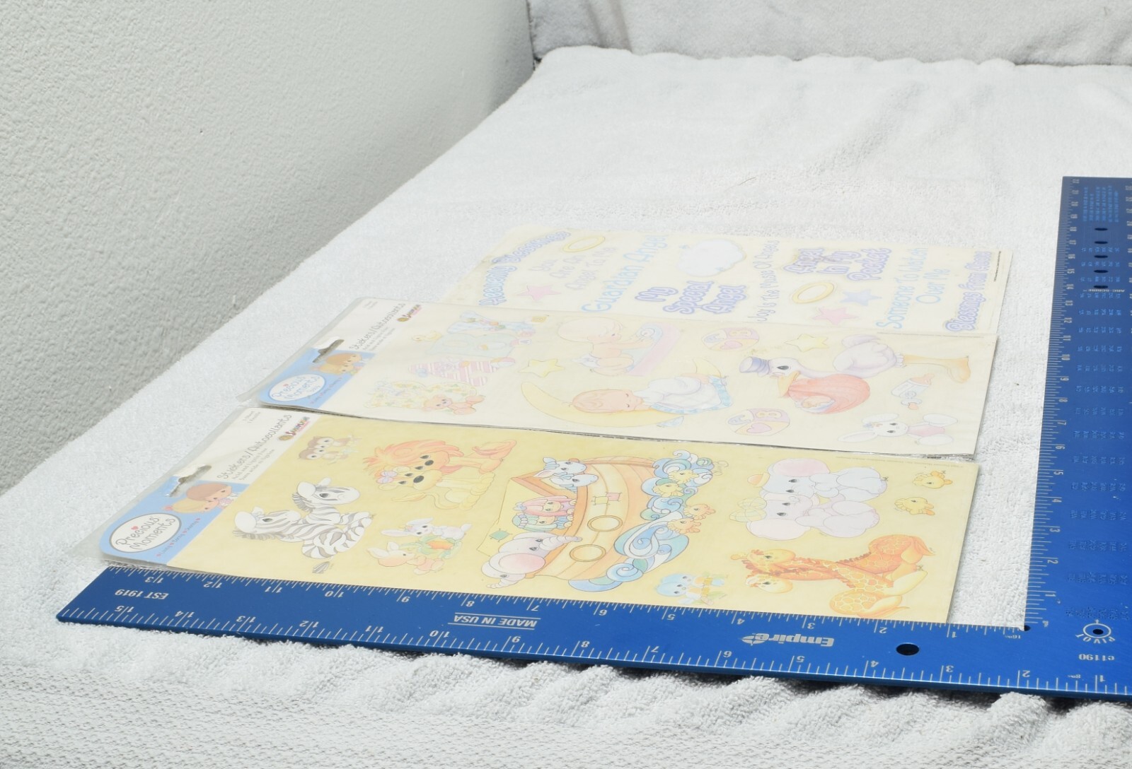 Lot (3) Stickers ANGEL, Babies, Animals Precious Moments