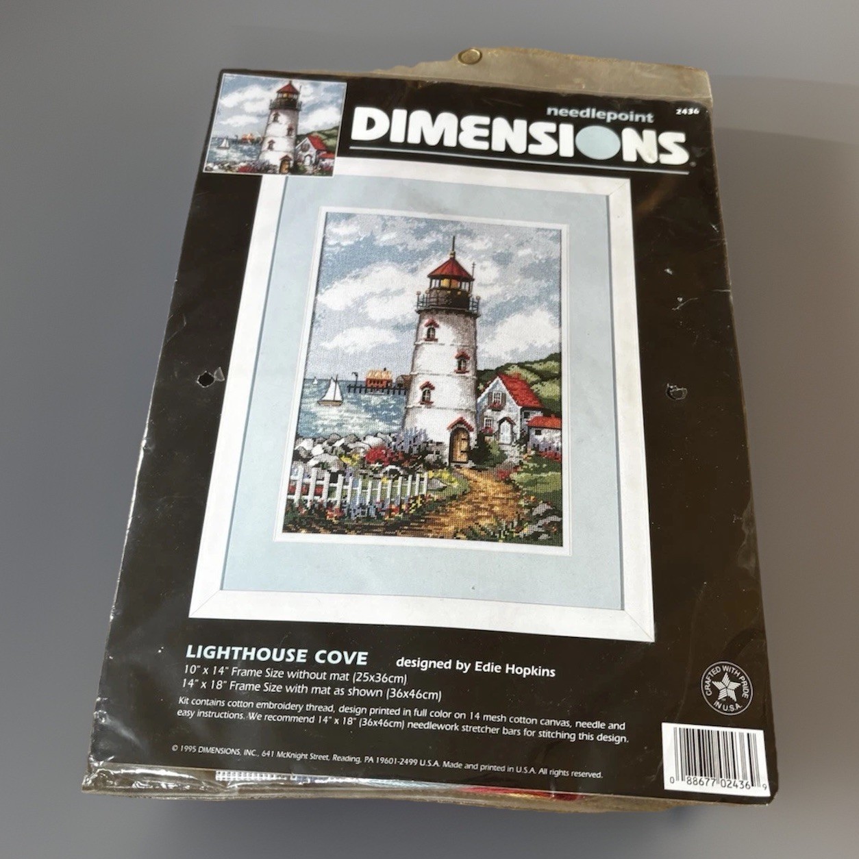 Dimensions Needlepoint Kit Lighthouse Cove by Edie Hopkins 2436 Color Stamped
