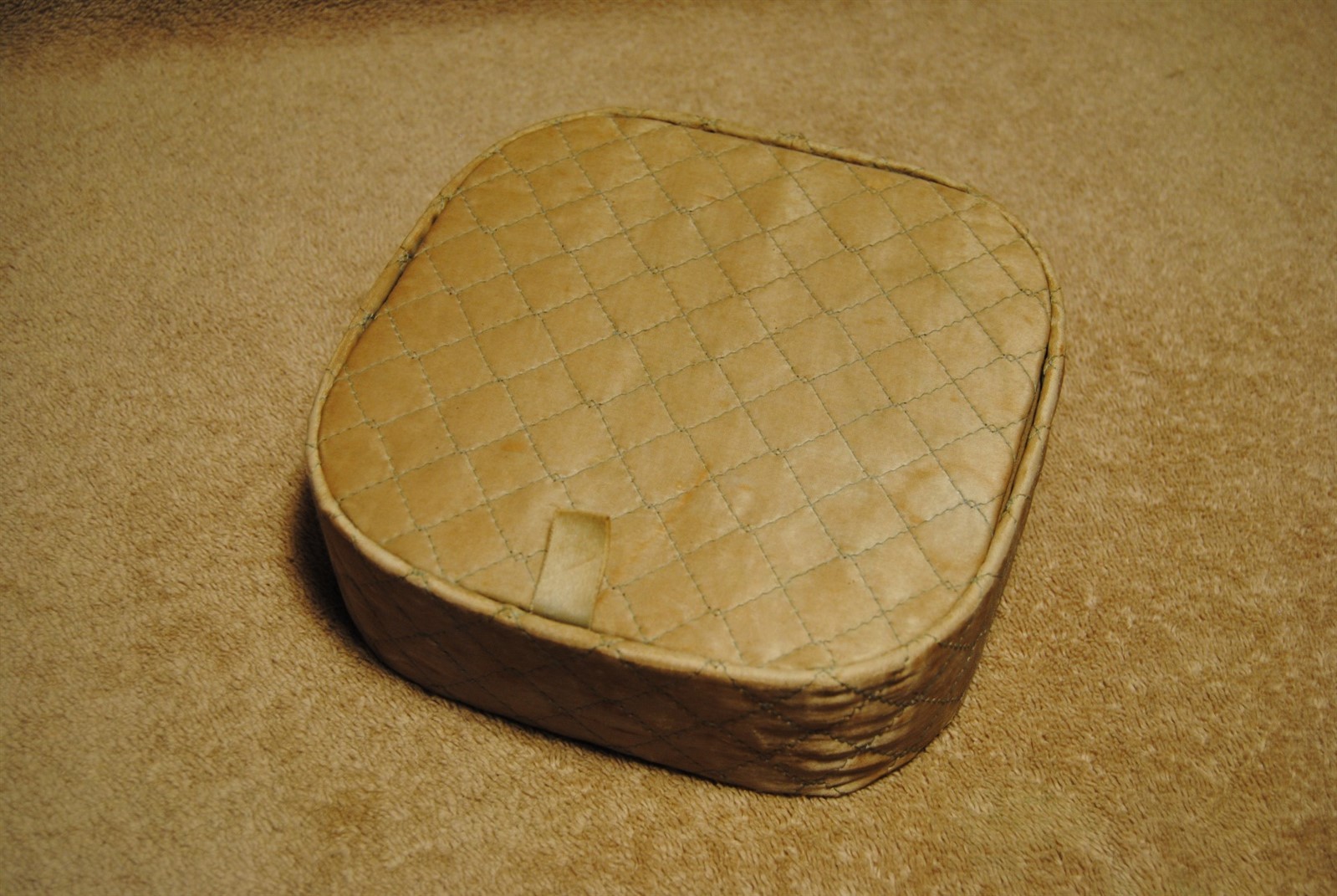 Vintage Travel Makeup or Toiletry Case of Some Kind Cloth Finish