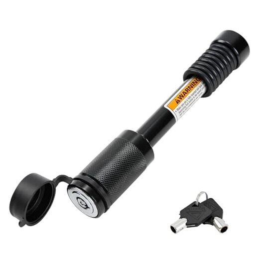  Trailer Hitch Lock, Locking Hitch Pin-Fits 2" & 2.5" Receiver 1 Pack Black