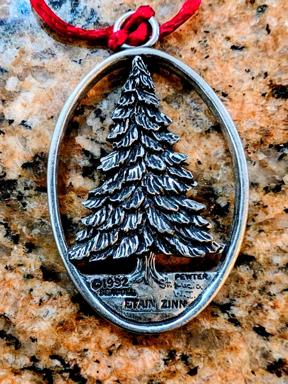 1992 Seagull Pewter Etain Zinn Canada Christmas Tree Ornament Medallion