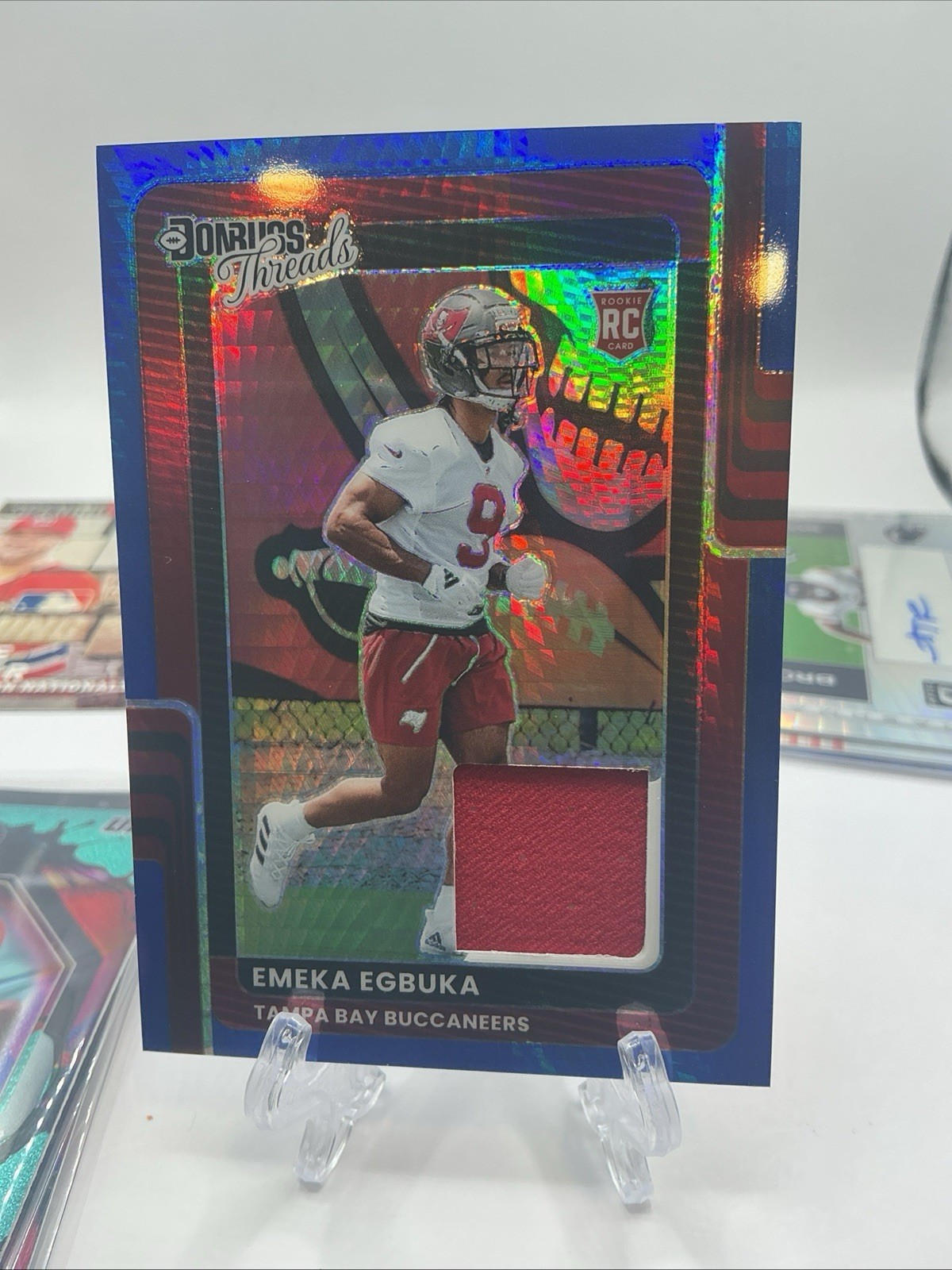 2025 Donruss Optic EMEKA EGBUKA RC Threads MEM RELIC Hyper Prizm Buccaneers